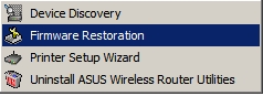 Firmware Restoration Menu